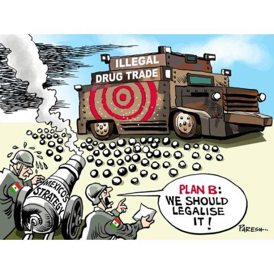Drug War Cartoon Mexico weed drugs